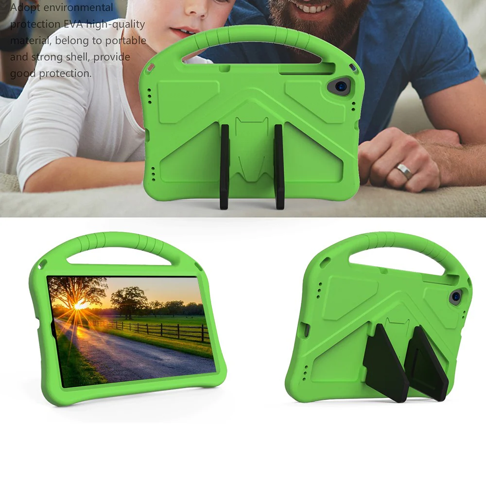 Kickstand Design Shockproof EVA Case with Portable Handle for Lenovo Tab K10 (2021) TB-X6C6F/TB-X6C6L/TB-X6C6X - Green - Image 5