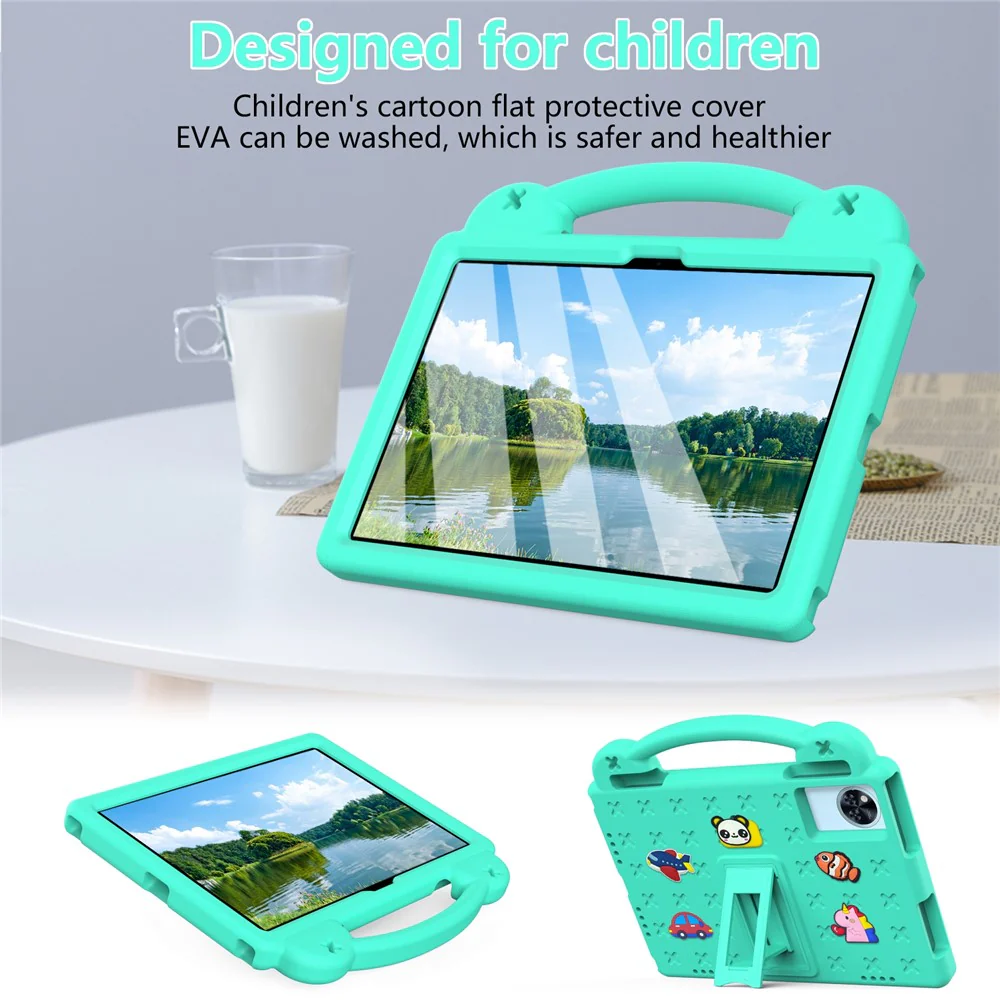 Kids EVA Tablet Case For Lenovo Xiaoxin Pad 2025 / Tab M11 / Doogee U11 / U11 Pro / Tab G6 / G6+ / Infinix Xpad 20 / Blackview Tab 9 WiFi - Green - Image 2