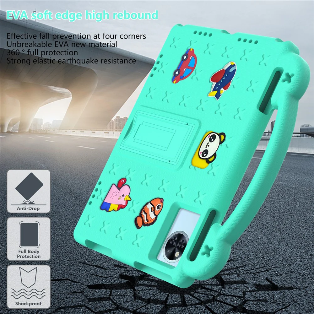 Kids EVA Tablet Case For Lenovo Xiaoxin Pad 2025 / Tab M11 / Doogee U11 / U11 Pro / Tab G6 / G6+ / Infinix Xpad 20 / Blackview Tab 9 WiFi - Green - Image 6