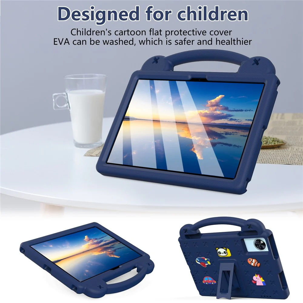 Kids EVA Tablet Case For Lenovo Xiaoxin Pad 2025 / Tab M11 / Doogee U11 / U11 Pro / Tab G6 / G6+ / Infinix Xpad 20 / Blackview Tab 9 WiFi - Navy Blue - Image 2