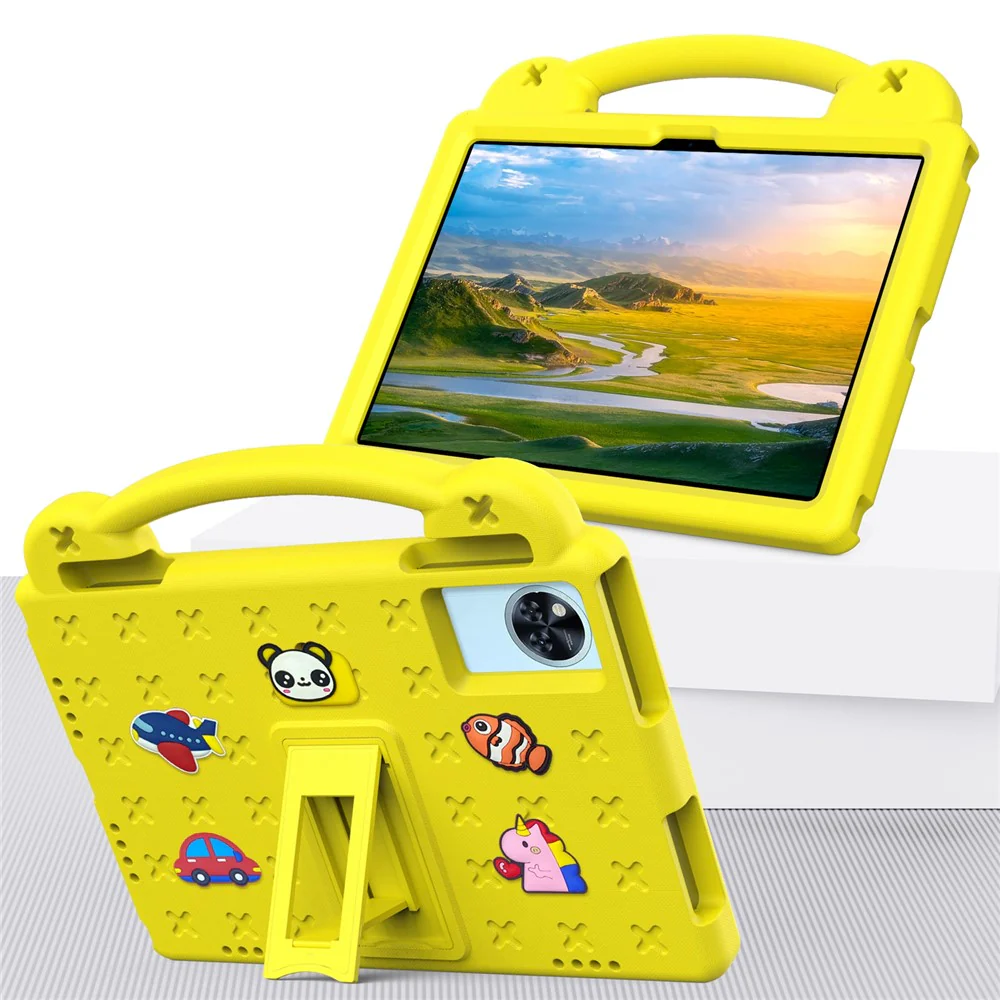 Kids EVA Tablet Case For Lenovo Xiaoxin Pad 2025 / Tab M11 / Doogee U11 / U11 Pro / Tab G6 / G6+ / Infinix Xpad 20 / Blackview Tab 9 WiFi - Yellow - Image 4