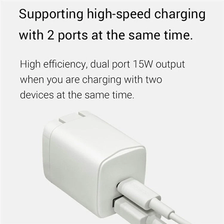 KZDOO PD 20W Wall Charger USB-C+USB-A Dual-Port Power Adapter Charger - US Plug - Image 4