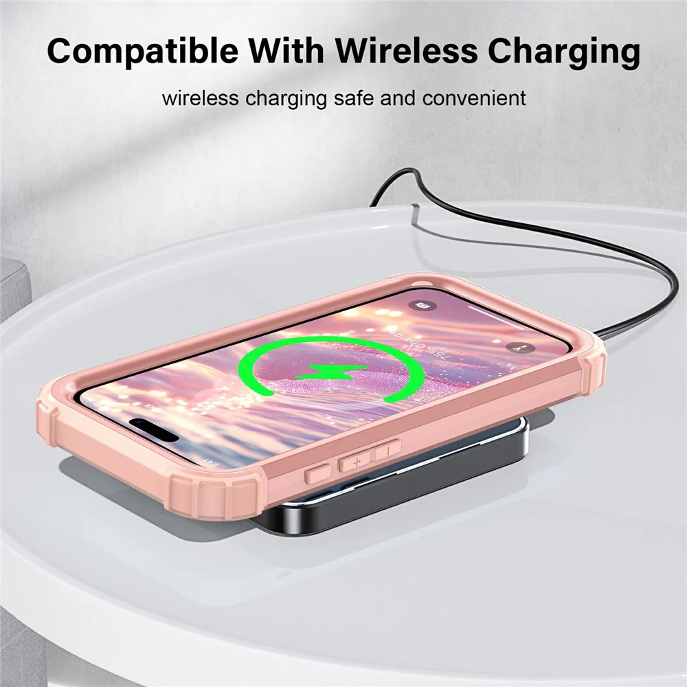L-Style For iPhone 17 Pro Max Case Shockproof PC + TPU Phone Back Cover - Rose Gold - Image 4
