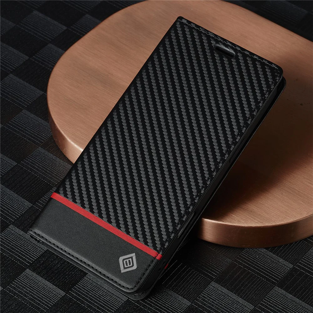 LC.IMEEKE For iPhone 17 Pro Max Wallet Case Carbon Fiber Texture Leather Phone Cover - Horizontal Stripe - Image 8