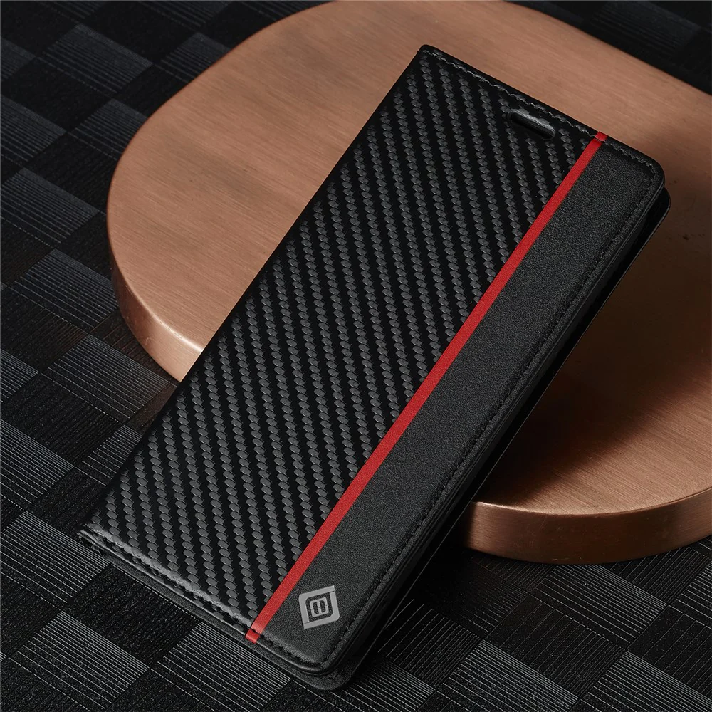 LC.IMEEKE For iPhone 17 Pro Max Wallet Case Carbon Fiber Texture Leather Phone Cover - Vertical Stripe - Image 8