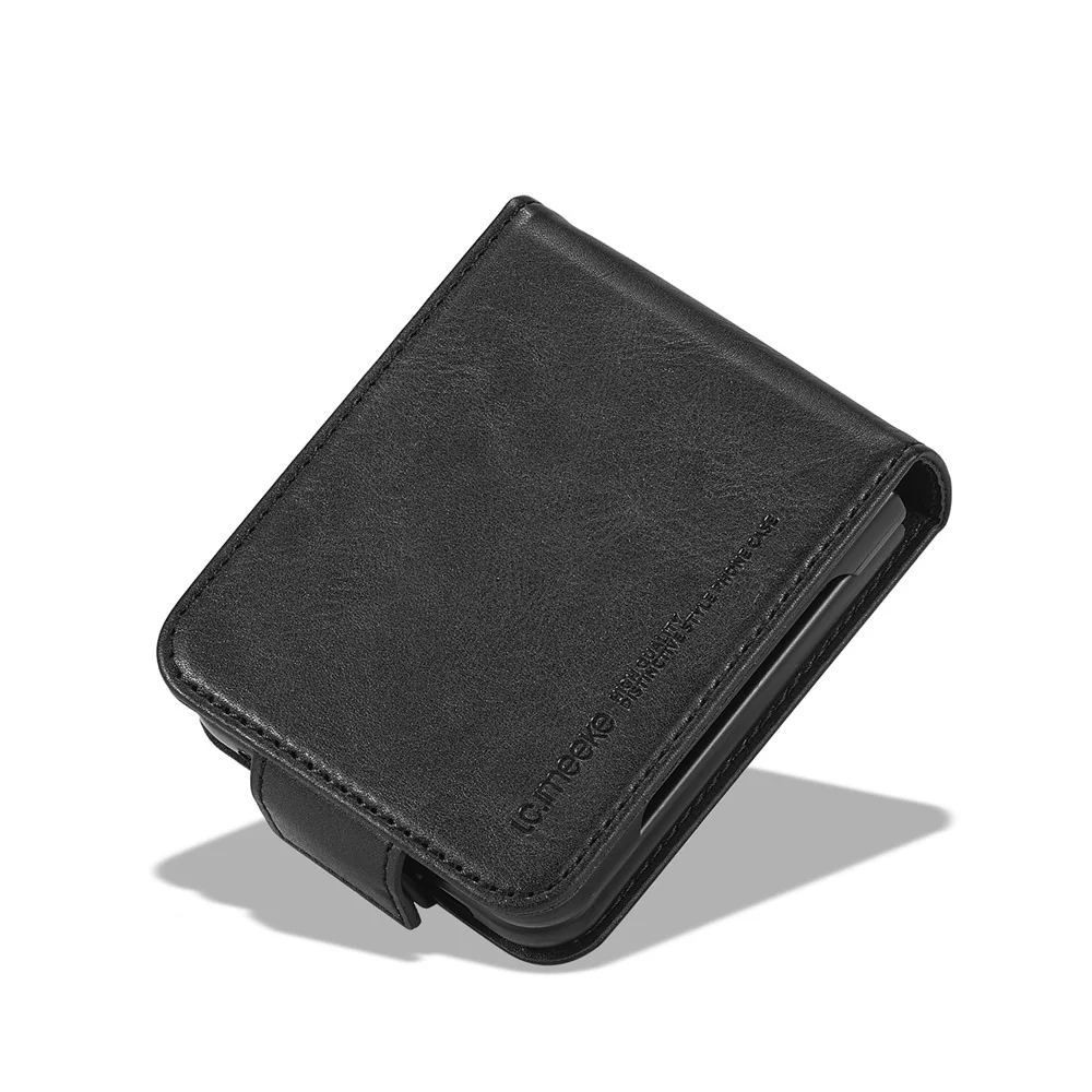 LC.IMEEKE For Samsung Galaxy Z Flip7 FE 5G / Z Flip6 5G Phone Case RFID Blocking Card Slot PU Leather Cover - Black - Image 7