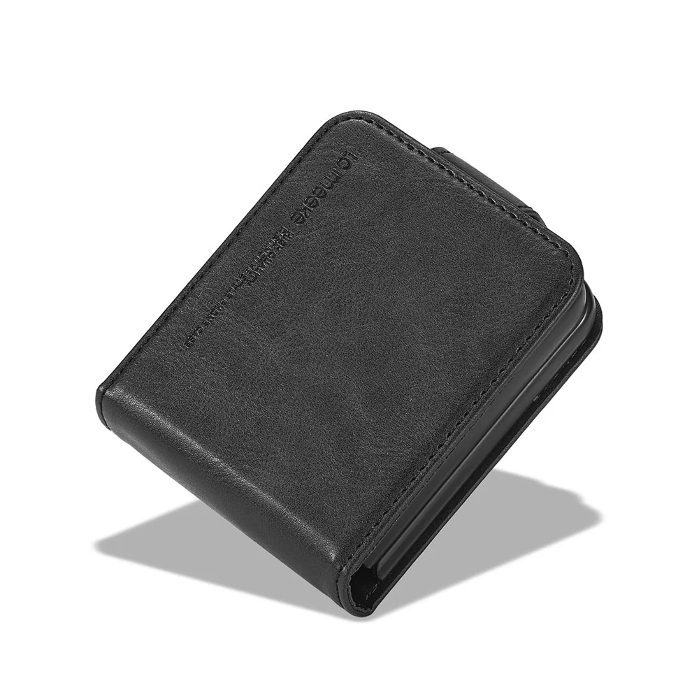 LC.IMEEKE For Samsung Galaxy Z Flip7 FE 5G / Z Flip6 5G Phone Case RFID Blocking Card Slot PU Leather Cover - Black - Image 8
