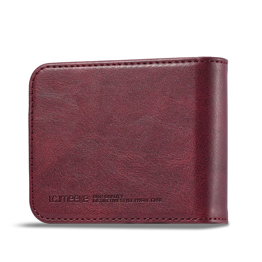 LC.IMEEKE For Samsung Galaxy Z Flip7 FE 5G / Z Flip6 5G Phone Case RFID Blocking Card Slot PU Leather Cover - Red - Image 5