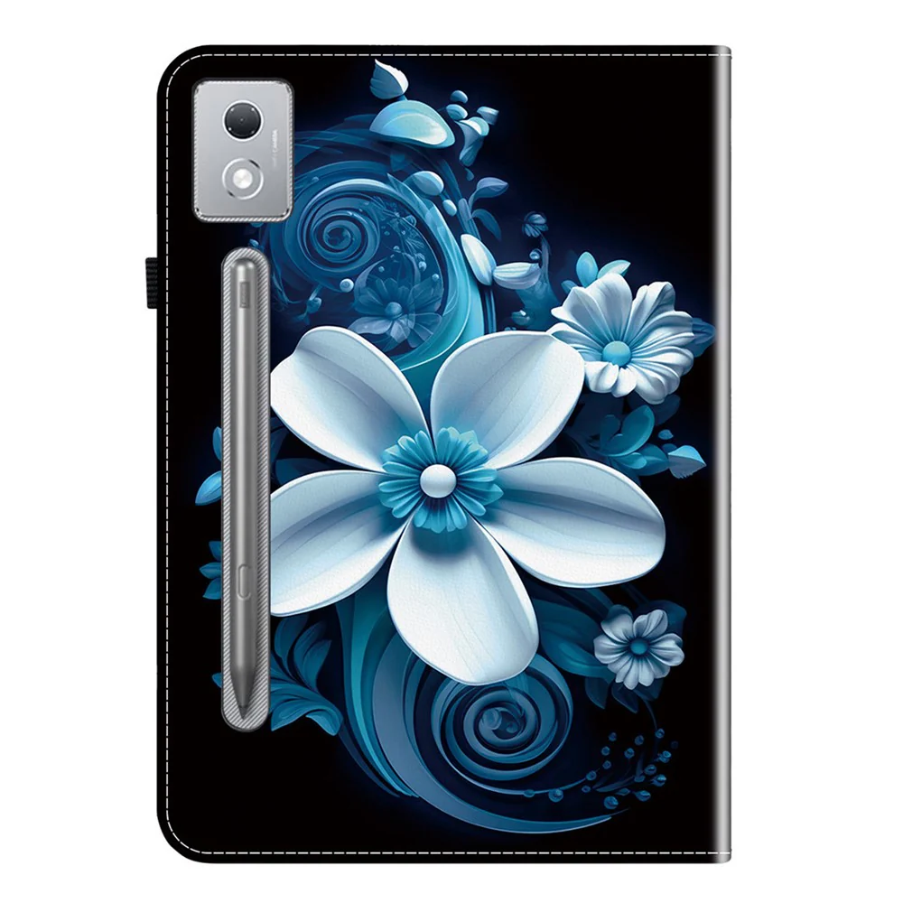 Leather Case For Lenovo Idea Tab Pro / Tab P12 Pro 12.7 2025 / Xiaoxin Pad Pro 12.7 (2025) Pattern Printed Stand Tablet Cover - Black Orchid - Image 6