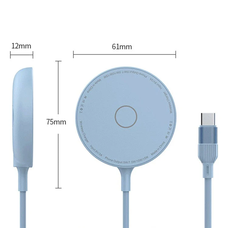 LFX-181 15W Fast Charging Portable Magnetic Wireless Charger with Folding Stand - Green - Image 6