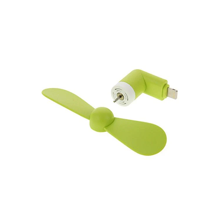Lightning 8pin USB 2 Blades Mini Fan for iPhone 6s Plus / 6s / 6 - Green - Image 2
