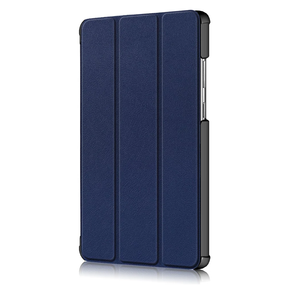Litch Skin PU Leather Tri-fold Stand Tablet Case for Lenovo Tab M8 TB-8505 - Blue - Image 4