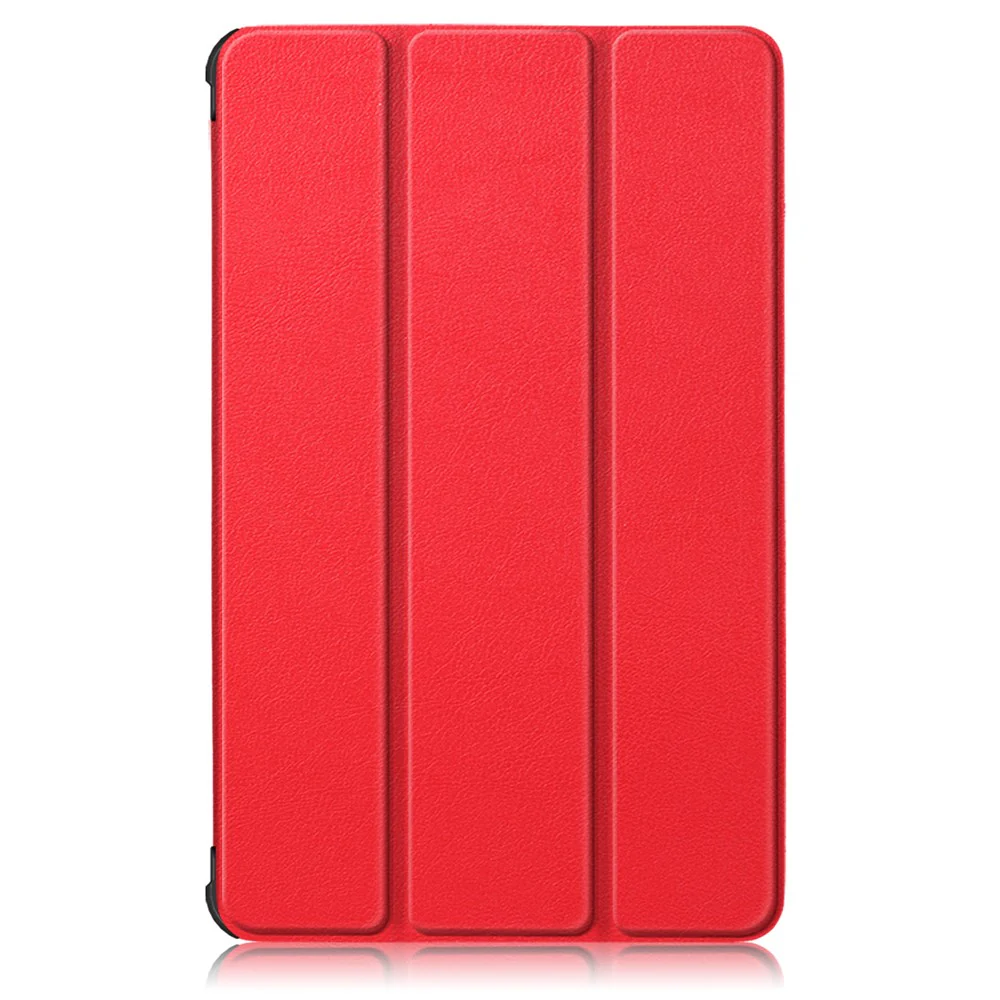 Litch Skin PU Leather Tri-fold Stand Tablet Case for Lenovo Tab M8 TB-8505 - Red - Image 2