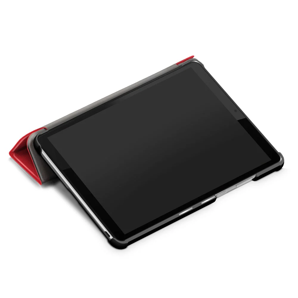 Litch Skin PU Leather Tri-fold Stand Tablet Case for Lenovo Tab M8 TB-8505 - Red - Image 8