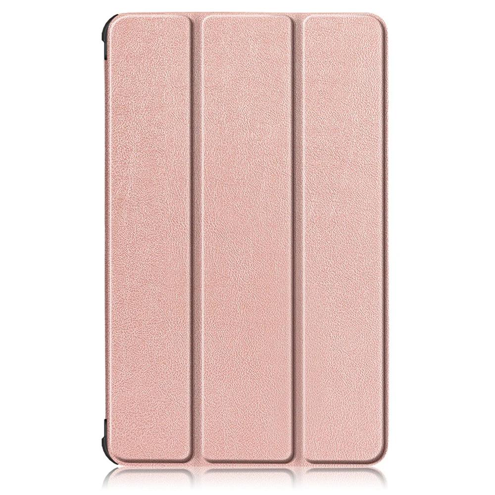 Litch Skin PU Leather Tri-fold Stand Tablet Case for Lenovo Tab M8 TB-8505 - Rose Gold - Image 2