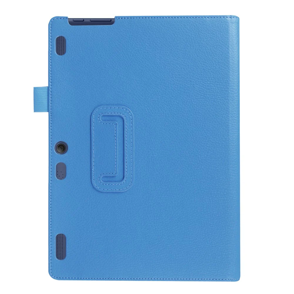 Litchi Leather Smart Flip Cover Case for Lenovo Tab 2 A10-30 X30F - Baby Blue - Image 3