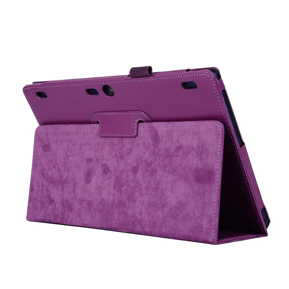Litchi Texture 2-fold Stand Leather Case for Lenovo TAB 2 A10-70 - Purple - Image 5