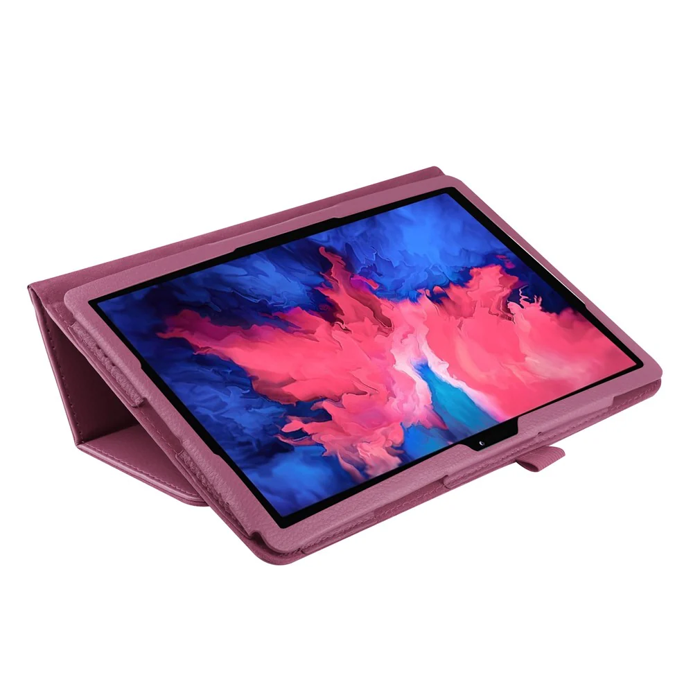 Litchi Texture Leather Tablet Case with Stand for Lenovo Tab P11 / P11 5G 11 inch TB-J606F / J606X - Purple - Image 4