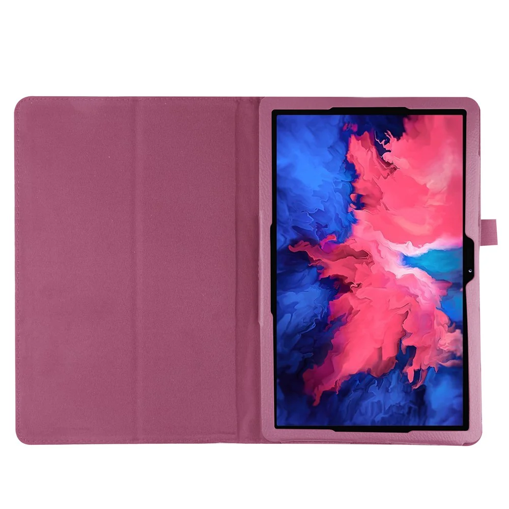 Litchi Texture Leather Tablet Case with Stand for Lenovo Tab P11 / P11 5G 11 inch TB-J606F / J606X - Purple - Image 6