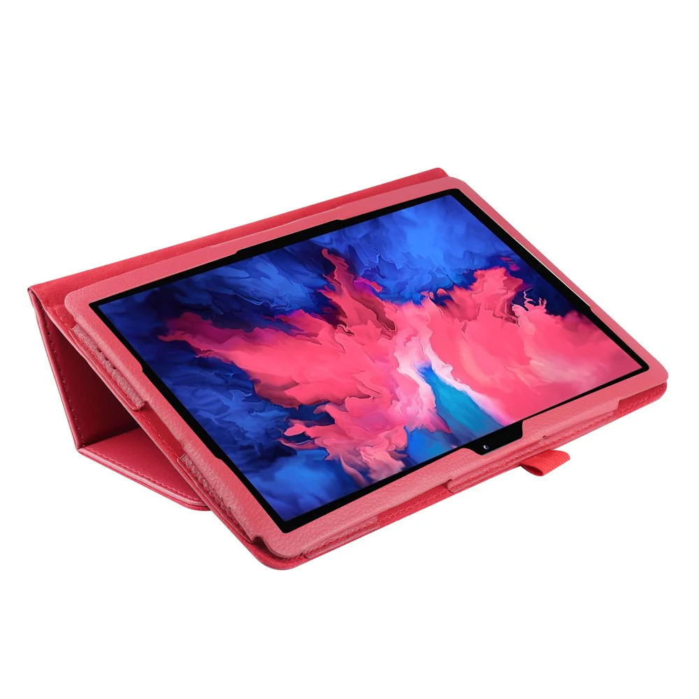 Litchi Texture Leather Tablet Case with Stand for Lenovo Tab P11 / P11 5G 11 inch TB-J606F / J606X - Rose - Image 4