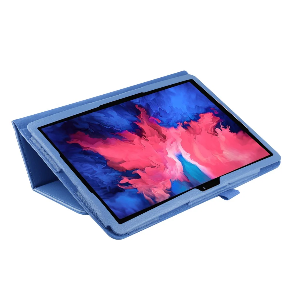 Litchi Texture Leather Tablet Case with Stand for Lenovo Tab P11 Pro 2020 11.5 TB-J706F/J706L - Blue - Image 4