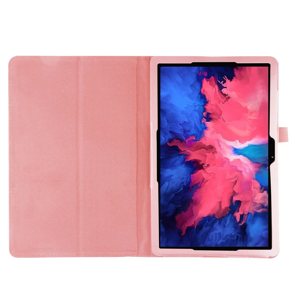 Litchi Texture Leather Tablet Case with Stand for Lenovo Tab P11 Pro 2020 11.5 TB-J706F/J706L - Pink - Image 6