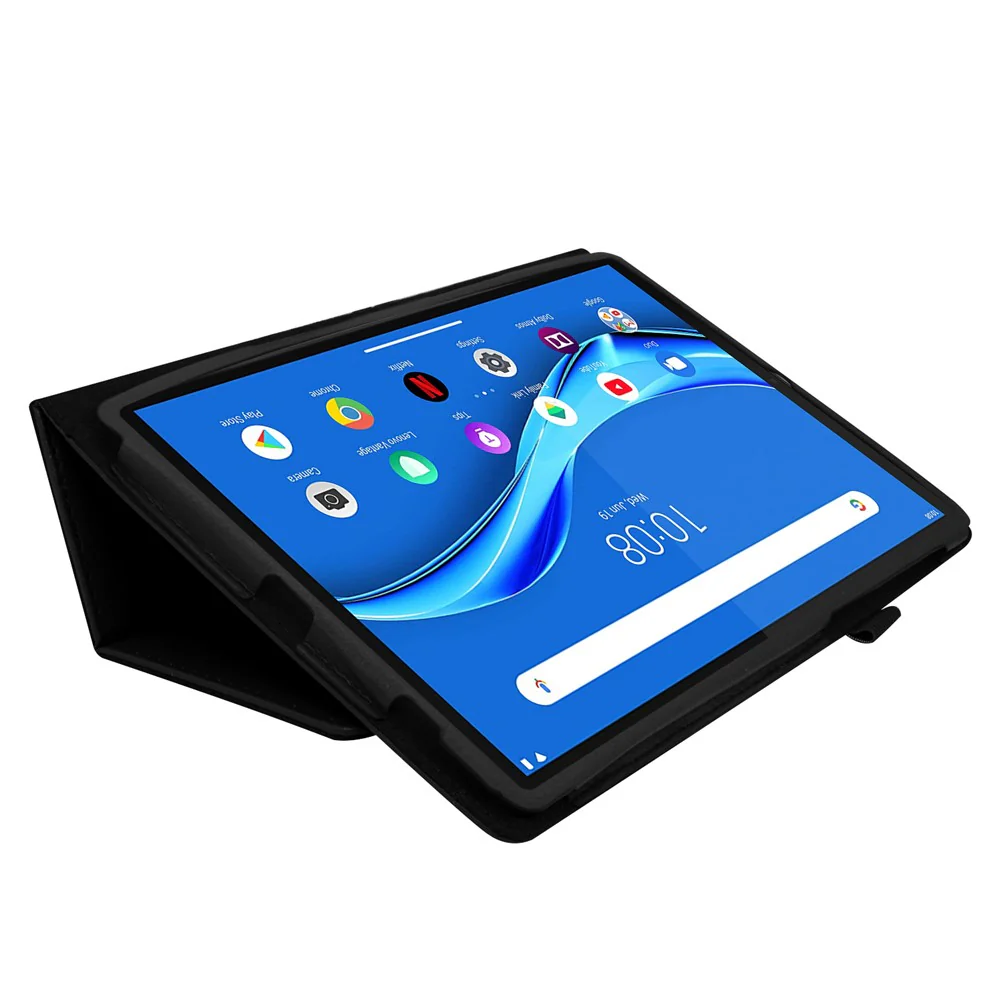 Litchi Texture PU Leather Tablet Case Cover with Stand for Lenovo Tab M10 HD Gen 2 - Black - Image 2
