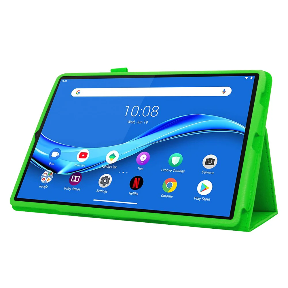 Litchi Texture PU Leather Tablet Case Cover with Stand for Lenovo Tab M10 HD Gen 2 - Green - Image 3
