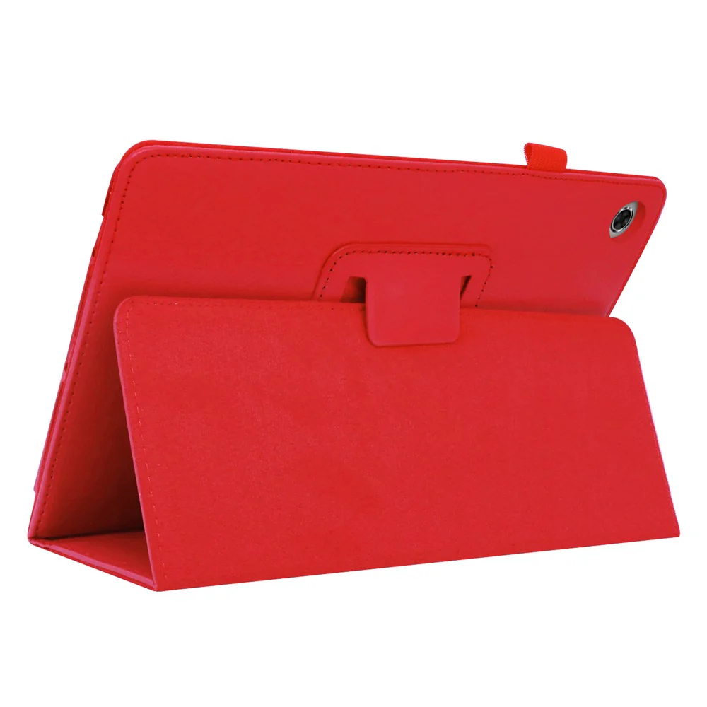 Litchi Texture PU Leather Tablet Case Cover with Stand for Lenovo Tab M10 HD Gen 2 - Red - Image 4