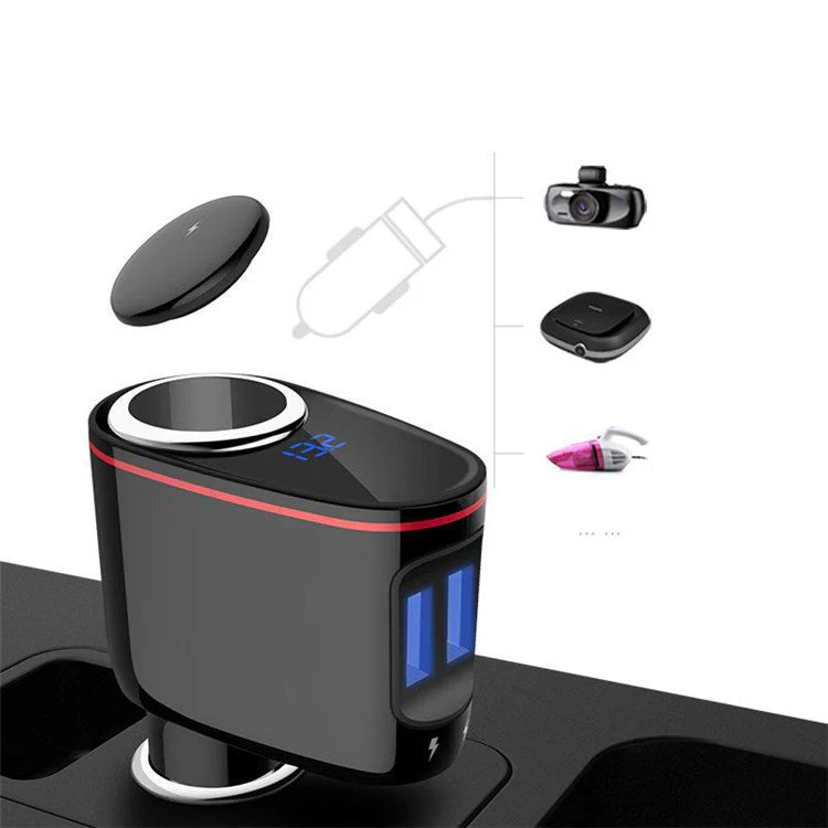 LOHEE S-06A Dual USB Car Charger Voltage Detection Cigarette Lighter Socket Charge Adapter - Image 4