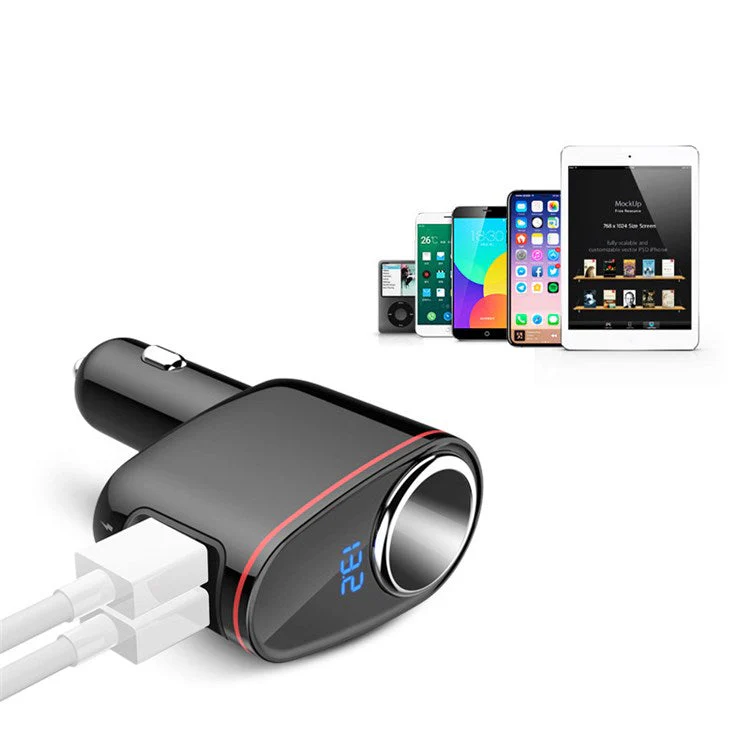 LOHEE S-06A Dual USB Car Charger Voltage Detection Cigarette Lighter Socket Charge Adapter - Image 5
