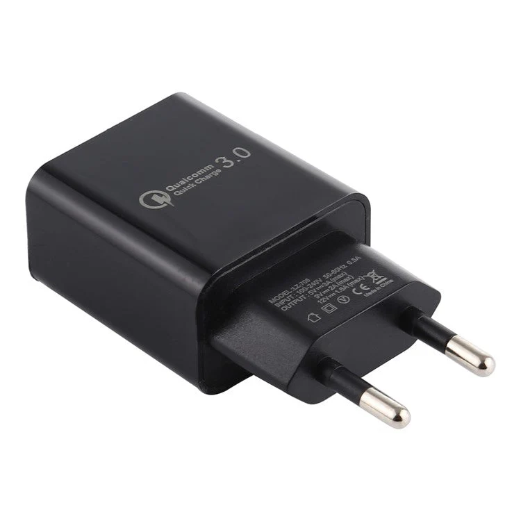 LZ-706 QC 3.0 Fast Charging USB Wall Charger Travel Power Adapter - Black - Image 2