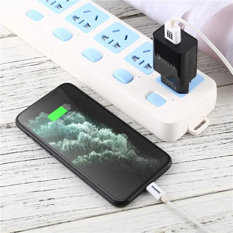 LZ-706 QC 3.0 Fast Charging USB Wall Charger Travel Power Adapter - Black - Image 4