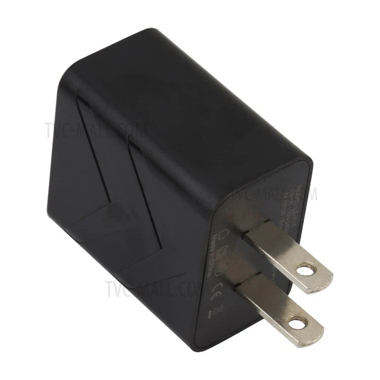 LZ-715 18W QC 3.0 USB Fast Charging Smart Phone Charger Travel Wall Power Adapter for iPhone Huawei - Black US Plug - Image 2