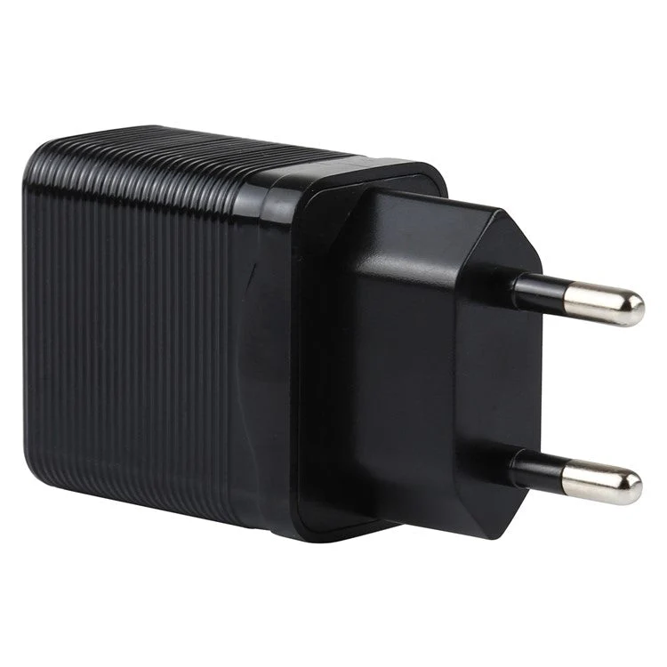 LZ-728 2 in 1 QC 3.0 18W [EU Plug] Travel Charger + USB to Lightning 8 Pin Data Cable, 1m - Black - Image 5