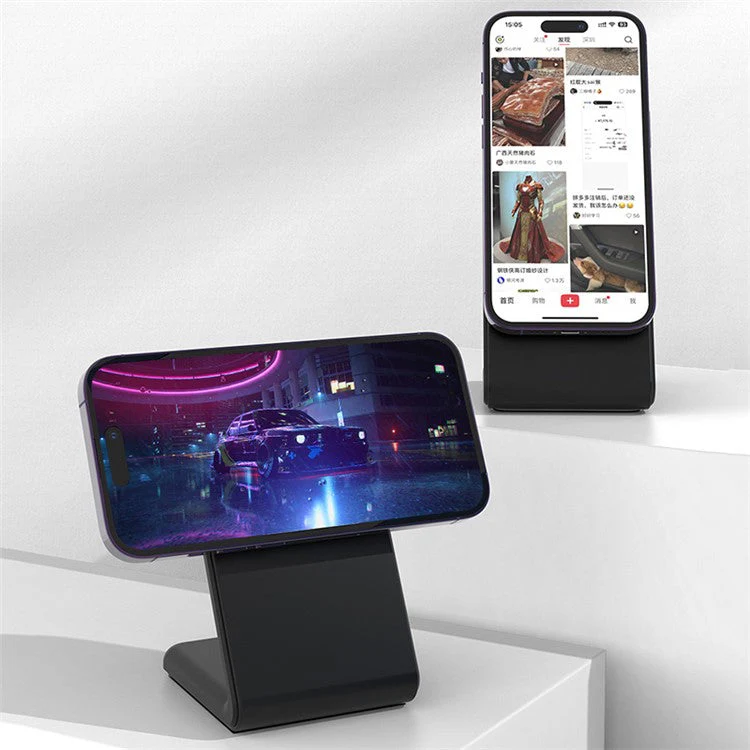 M2 15W Wireless Charging Stand for iPhone 12 / 13 / 14 / 15 Series Magnetic Wireless Charger (CE FCC ROHS UKCA) - White - Image 5