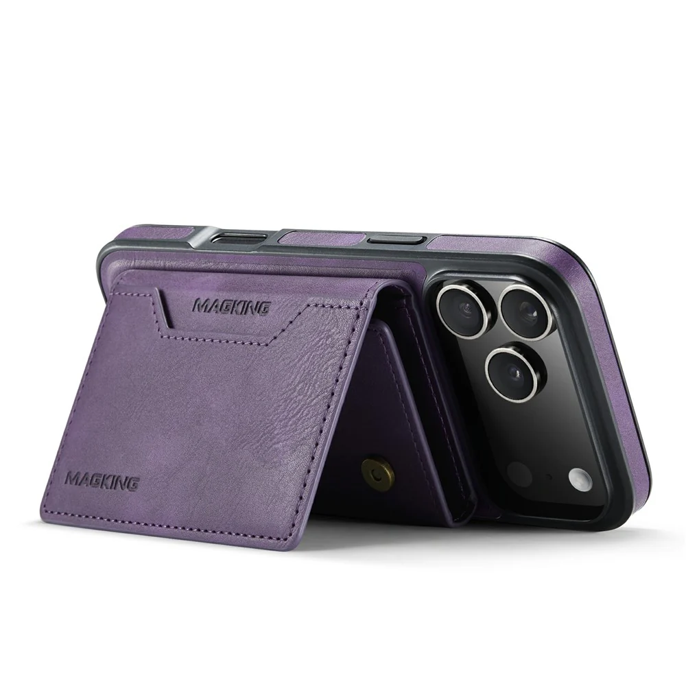 MAGKING K2 Series For iPhone 17 Pro Max Case Compatible with MagSafe PC + TPU + PU Phone Cover - Purple - Image 4