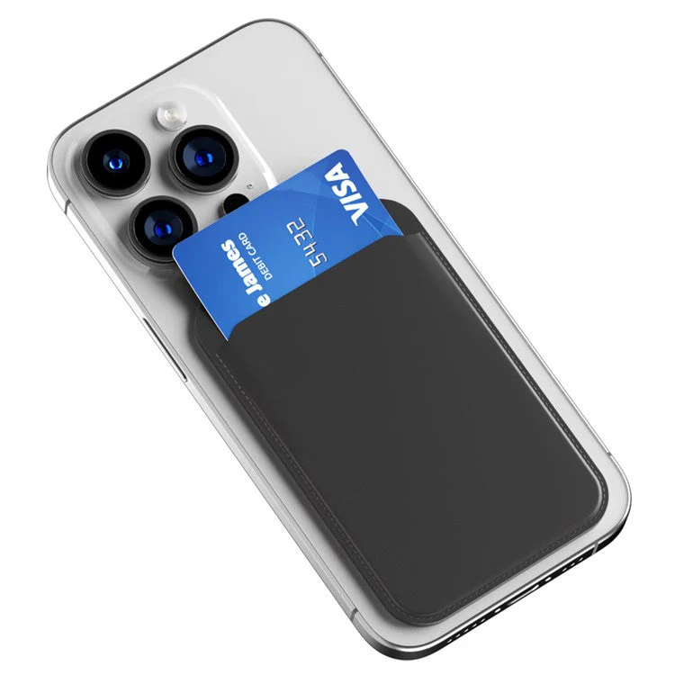 Magnetic Folding Phone Kickstand with Mirror, Lightweight Thin Cell Phone Stick on Card Holder - White - Image 2