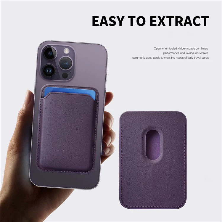 Magnetic Phone Wallet Secure Credit Card Holder Compatible with MagSafe for Back Of Phone - Sapphire - Image 4