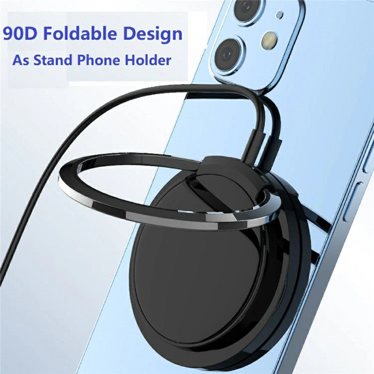 Magnetic Wireless Charger for iPhone 12 Series 15W Fast Charging Pad Desk Phone Mount Ring Holder Stand - Image 3