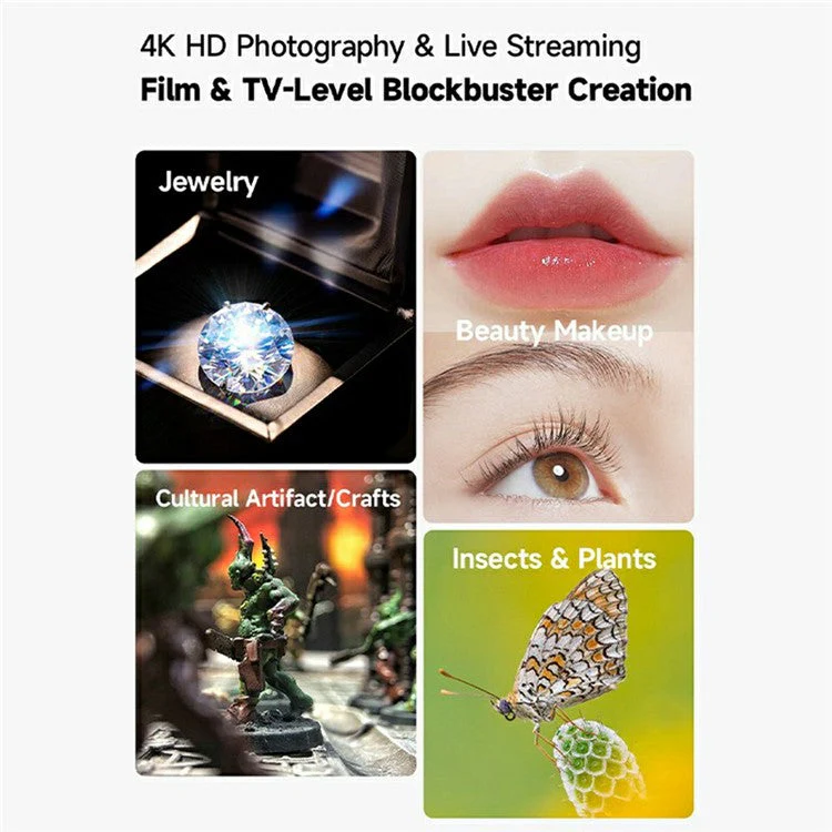 MARTVSEN M1 10X Magnification Smartphone Macro Lens Universal HD Distortion Free Close Up Filter Kit - Image 4