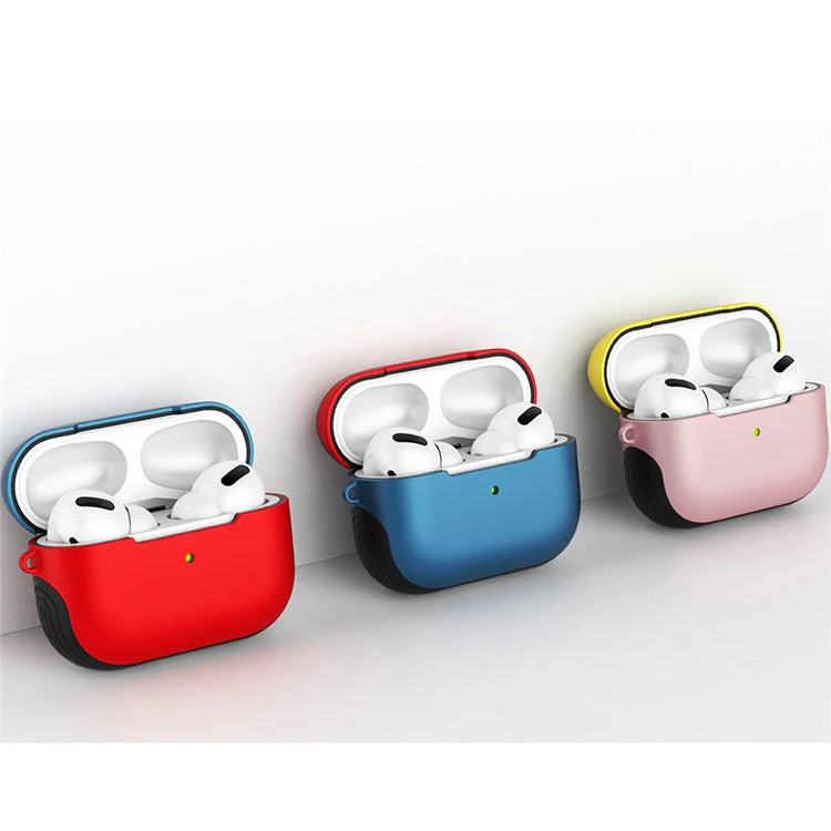 Matte Surface PC Case for AirPods Pro - Blue/Red - Image 7