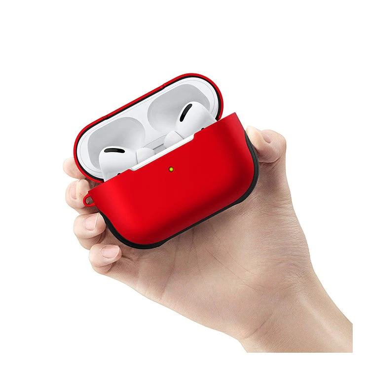 Matte Surface PC Case for AirPods Pro - Red - Image 4