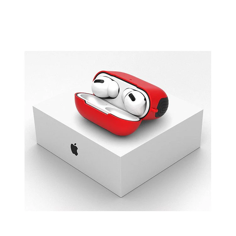 Matte Surface PC Case for AirPods Pro - Red - Image 7