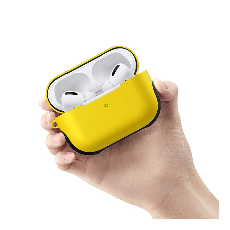 Matte Surface PC Case for AirPods Pro - Yellow - Image 4