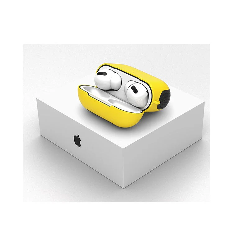 Matte Surface PC Case for AirPods Pro - Yellow - Image 6