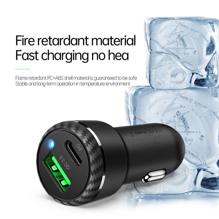 MCDODO CC-5970 MDD Dual Port Quick Charge QC3.0+PD 38W Car Charger Fast Charging Car Mobile Phone Charger Adapter - Image 8