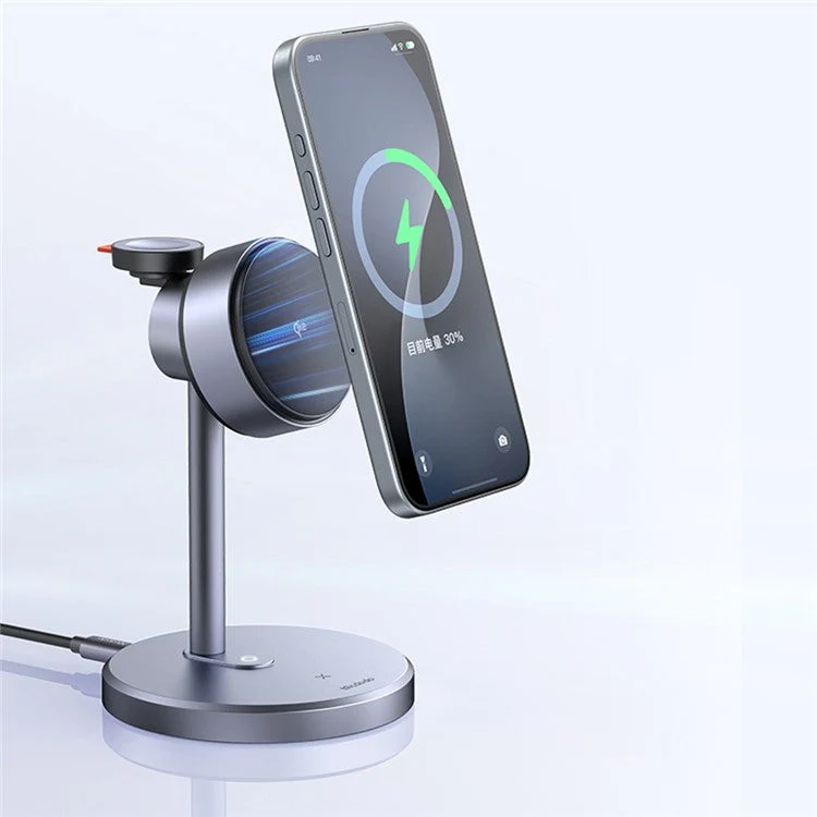 MCDODO CH-2461 MagQ Qi2 Wireless Charger with UK Plug Adapter, 3-in-1 Charging Station Stand - Black - Image 4