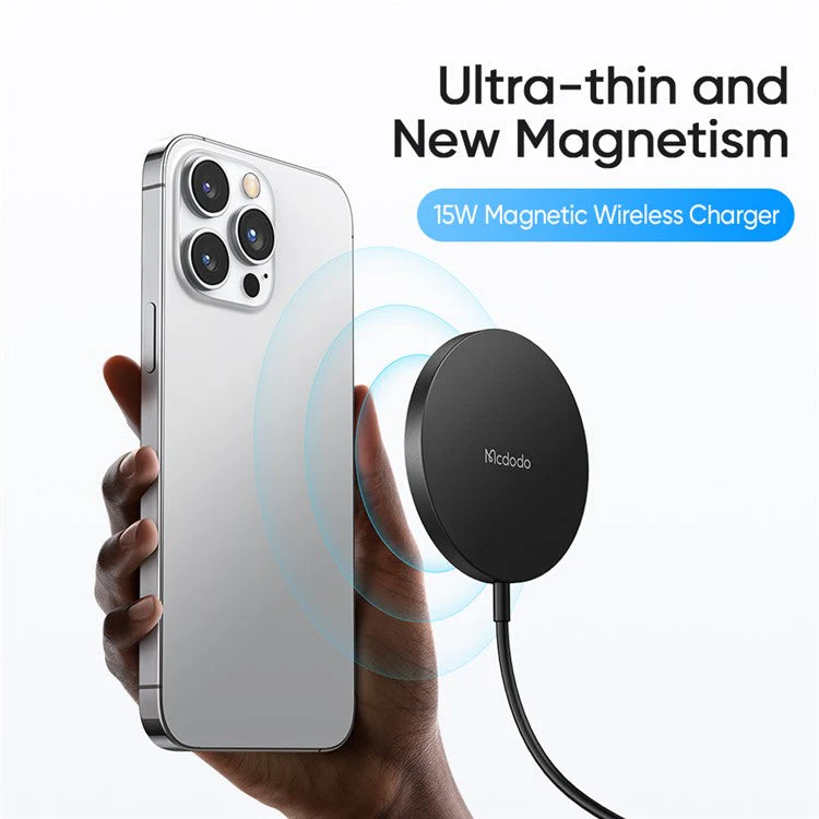 MCDODO CH-4360 MDD Wireless Charger Ultra-thin Charging Pad Cell Phone Safe Charger - Black - Image 2
