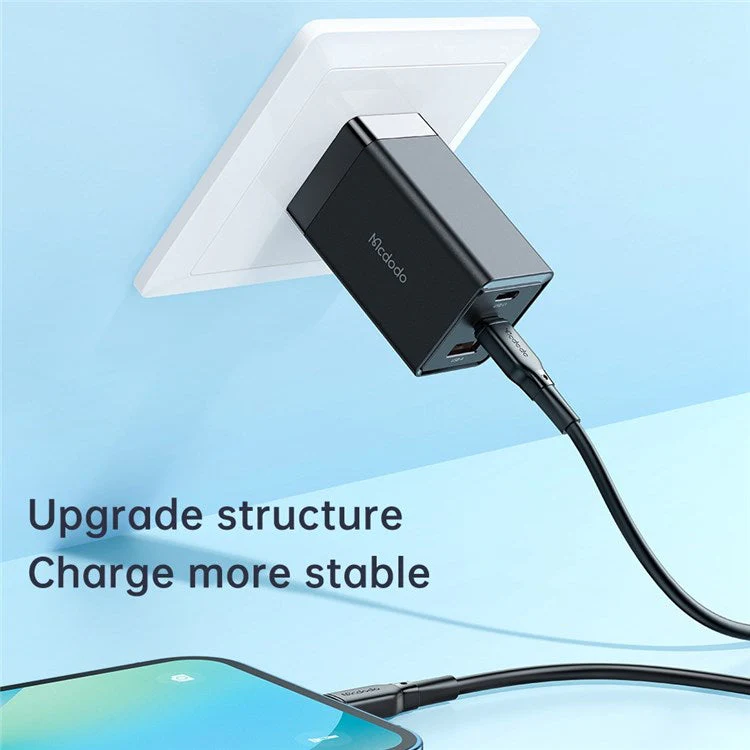 MCDODO MDD 65W GaN5 Mini Fast Charger USB + Dual Type-C Travel Power Adapter - CN Standard Plug - Image 6